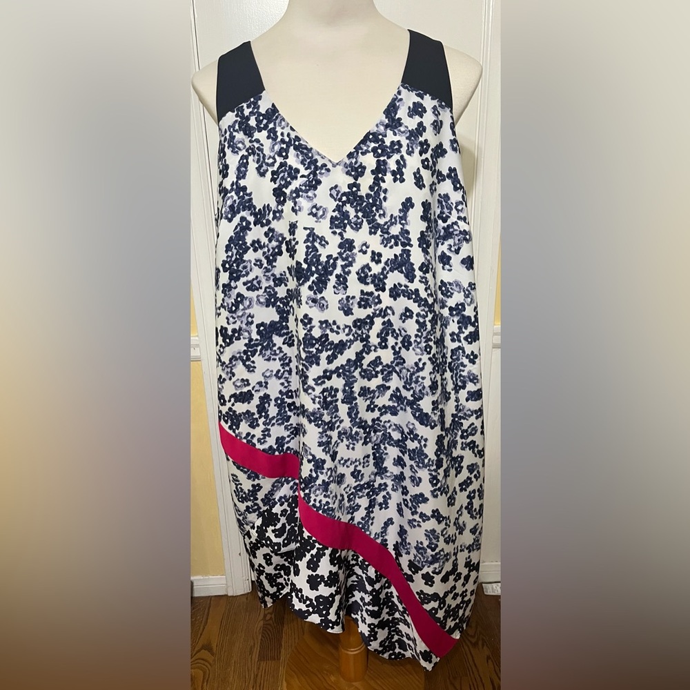 RACHEL Rachel Roy Navy and White Floral Dress